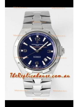 Vacheron Constantin Overseas 1:1 Mirror Swiss Replica Watch in Steel Blue Dial - Steel Strap