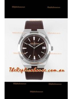Vacheron Constantin Overseas 1:1 Mirror Swiss Replica Watch in Brown Dial - Rubber Strap