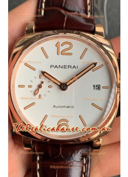 Panerai Luminor DUE PAM1042 Edition 1:1 Mirror Swiss Replica Watch in Rose Gold Casing 42MM