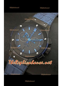Hublot Classic Fusion Swiss Watch PVD Case Blue Strap