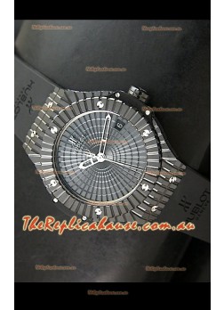 Hublot Caviar Full Black Ceramic Casing Swiss Replica Watch - 1:1 Mirror Replica Watch