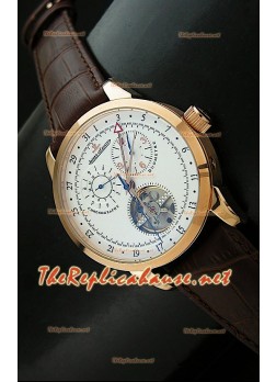 Jaeger LeCoultre Duometre Chronograph Watch in Rose Gold