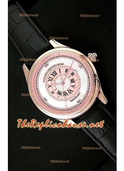 Mont Blanc Mechanique Horlogere Swiss Watch in Pink Gold White Dial
