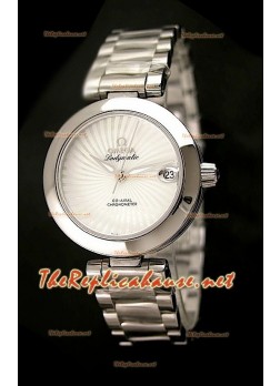 Omega Ladymatic Swiss Replica Watch - 1:1 Mirror Replica in White Dial