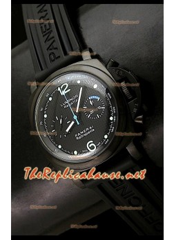 Panerai Luminor PAM332 Rattrapante Flyback PVD Swiss Watch