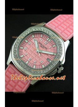 Patek Philippe Aquanaut Ladies Japanese Watch in Pink