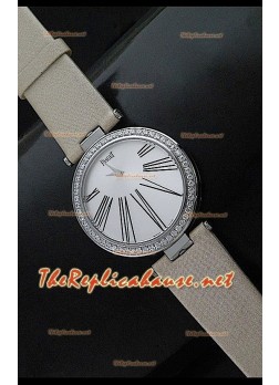 Piaget Altiplano Dial Time Swiss Quartz Watch in Tan Leather Strap