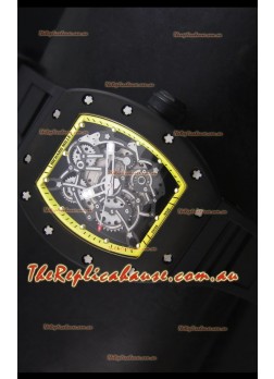 Richard Mille RM055 Bubba Watson Swiss Replica Watch in Yellow Indexes