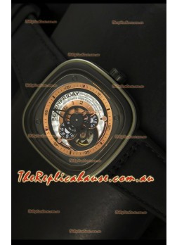 SevenFriday P-32 Black and Grey with Original Miyota 82S7 Movement - 1:1 Mirror Quality