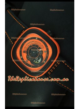SevenFriday P-32 Black and Orange with Original Miyota 82S7 Movement - 1:1 Mirror Quality