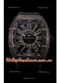 Franck Muller Vanguard Carbon Casing Black Indexes Swiss Timepiece