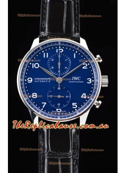 IWC Portuguese Chronograph Blue Dial 1:1 Mirror Swiss Timepiece 