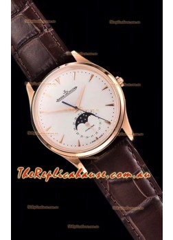 Jaeger LeCoultre Master Ultra Thin Moon Pink Gold 1:1 Mirror Replica Timepiece 