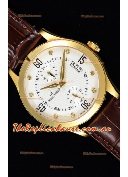 Jaeger LeCoultre Master Control Yellow Gold Swiss Replica Timepiece 
