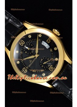 Jaeger LeCoultre Master Control Yellow Gold Swiss Replica Timepiece 