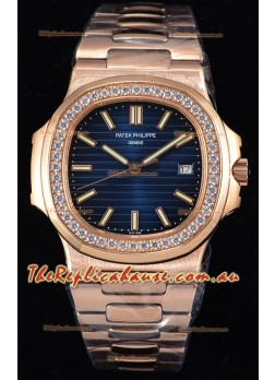 Patek Philippe Nautilus 5711/1R 1:1 Mirror Timepiece - Rounded Diamonds Bezel