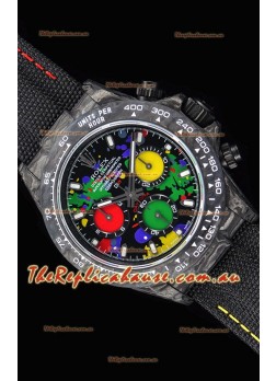Rolex Daytona DiW Forged Cabon Casing 1:1 Mirror Replica Multicolored Dial