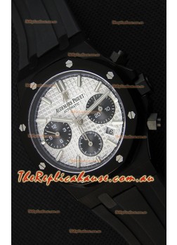 Audemars Piguet Royal Oak Chronograph Silver Toned Dial Black Subdials Swiss Replica Watch