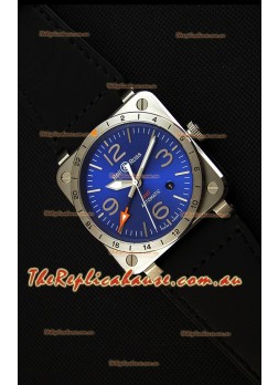 Bell & Ross BR03-93 GMT Steel Swiss Replica Watch Blue Dial 1:1 Edition 42MM