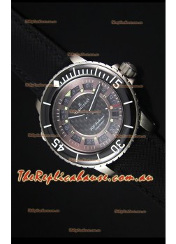 Blancpain 500 Fathoms Swiss Replica Watch in Grey Carbon Dial - 1:1 Mirror Edition