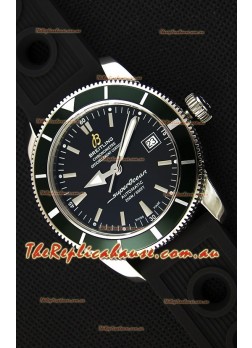 Breitling SuperOcean Heritage II B20 42MM Black Dial Green Bezel Swiss Replica Watch - 1:1 Mirror Edition