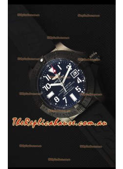 Breitling Avenger Blacksteel DLC Coated Swiss Replica Watch in Black Dial