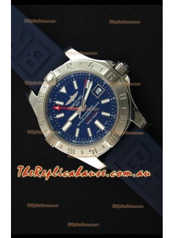 Breitling Avenger II GMT Swiss 1:1 Mirror Replica Watch in Blue Dial 