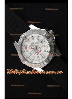 Breitling Avenger II GMT Swiss 1:1 Mirror Replica Watch in White Dial 