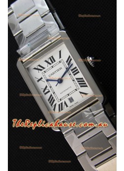 Cartier Tank Solo Swiss Automatic Watch in Leather Strap 31MM Wide 