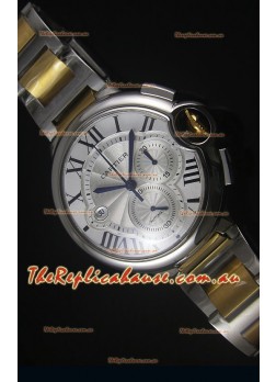 Ballon De Cartier Chronograph in Yellow Gold Two Tone Case - 1:1 Mirror Replica