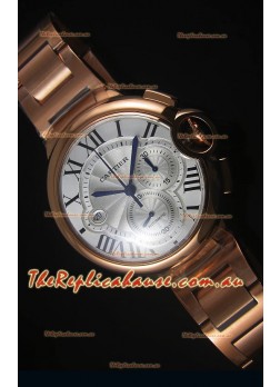 Ballon De Cartier Chronograph in Rose Gold Case - 1:1 Mirror Replica