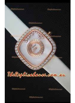 Chopard Happy Diamonds 38MM White Strap in White Dial