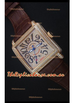 Franck Muller Conquistador King Automatic Swiss Replica Watch in Rose Gold 