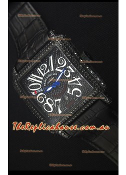 Franck Muller Conquistador King Automatic Swiss Replica Watch in Black PVD Case