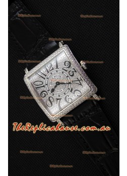 Franck Muller Master of Sqaure Ladies Quartz Replica Watch in Steel Case