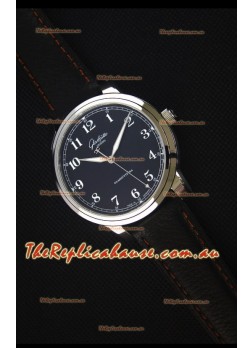 Glashuette Senator Excellence Black Dial Steel Case Swiss Replica Watch