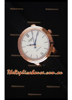 Glashuette Senator Excellence Cream Dial Rose Gold Case Swiss Watch