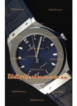 Hublot Classic Fusion Blue Titanium Swiss Replica Watch - 1:1 Mirror Replica