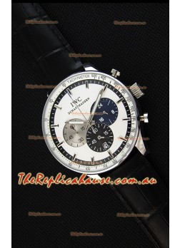 IWC Schaffhausen Japanese Replica Watch Quartz Movement in White Dial 