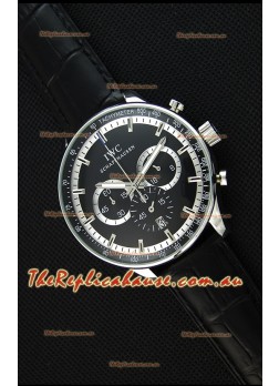 IWC Schaffhausen Japanese Replica Watch Quartz Movement in Black Dial 