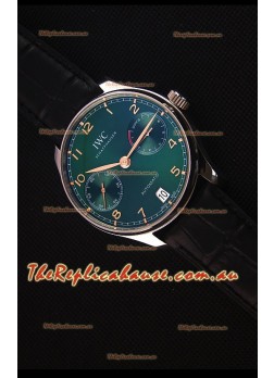 IWC Portugieser Swiss Updated Version - 1:1 Mirror Replica Watch Green Dial Steel Case Watch