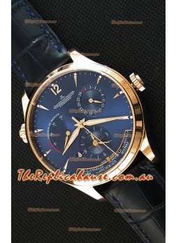 Jaeger LeCoultre Master Geographic Power Reserve Pink Gold Swiss Replica Watch 