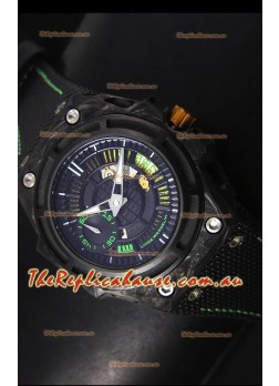 Linde Werdelin Spidolite II Swiss Replica Watch in Green Forged Carbon Case