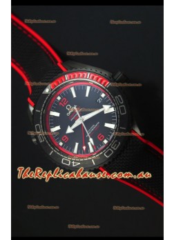 Omega Seamaster Planet Ocean Deep Black Red GMT 1:1 Edition Swiss Replica Watch