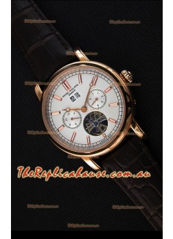 Patek Philippe Japanese Tourbillon Replica Watch in Pink Gold Case