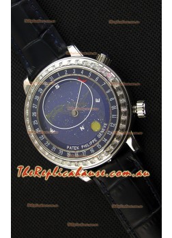 Patek Philippe Grand Complication 6102P Celestial Moon Age Blue Dial Swiss Replica Watch 