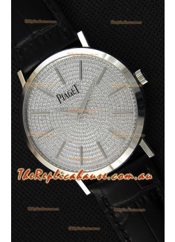 Piaget Altiplano G0A36128 Paved Diam Dial Swiss Quartz Replica Watch in Steel Case