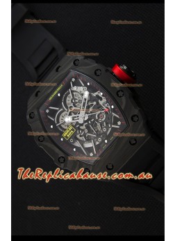 Richard Mille RM35-2 Rafael Nadal Forged Carbon Case with Black Rubber Strap