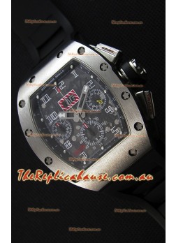 Richard Mille RM011-FM Felipe Massa One Piece Titanium Case Watch in Black Strap