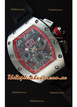 Richard Mille RM011-FM Felipe Massa One Piece Titanium Case Watch in Black Strap
